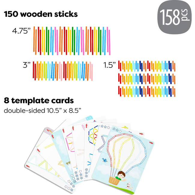 Stabix Wooden Arranging & Matching Game - Developmental Toys - 3