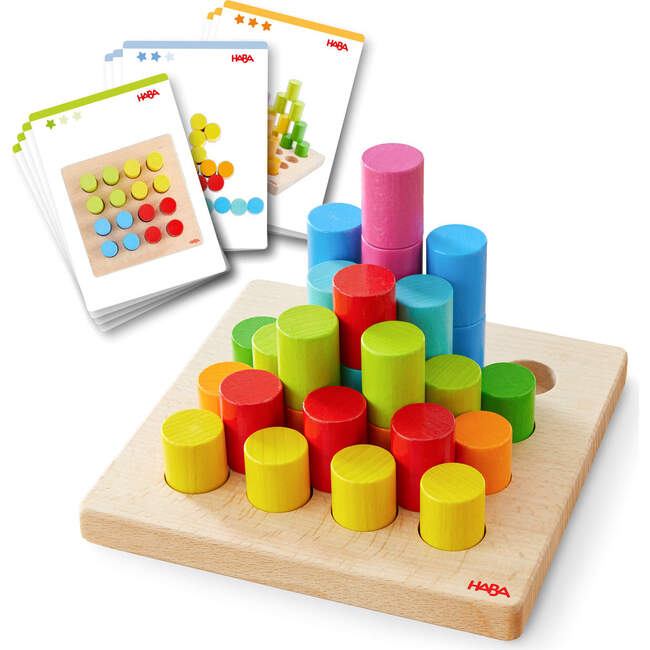 Rainbow Risers Wooden Stacking Game