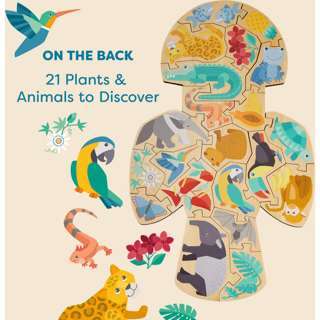 Parrot 2-in-1 Wooden Puzzle - Wooden Puzzles - 4