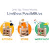 Creative Play 3 in 1 – Play Kitchen, Store & Workshop - Play Kitchens - 3