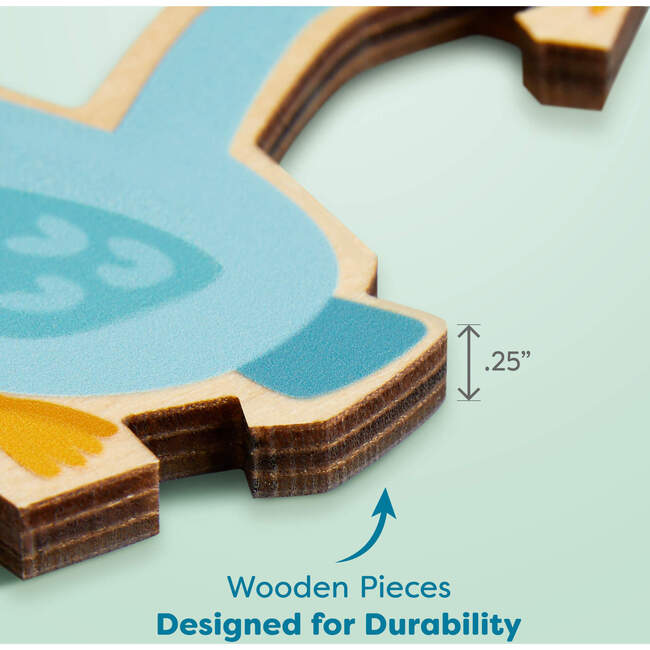 Elephant 2-in-1 Wooden Puzzle - Wooden Puzzles - 6