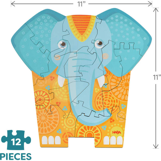 Elephant 2-in-1 Wooden Puzzle - Wooden Puzzles - 7