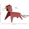 Rover 10" Modern Industrial Iron Canine LED Kids' Lamp, Red - Lighting - 3 - thumbnail