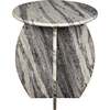 Venus 17.5" Contemporary Natural Marble Handmade X-Shaped End Table, Gray/Black - Accent Tables - 5