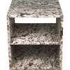 Sloane 20" Modern Natural Marble Handmade Rectangular 2-Shelf End Table, Beige/Dark Taupe - Accent Tables - 6