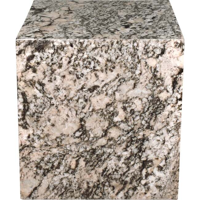 Sloane 20" Modern Natural Marble Handmade Rectangular 2-Shelf End Table, Beige/Dark Taupe - Accent Tables - 7