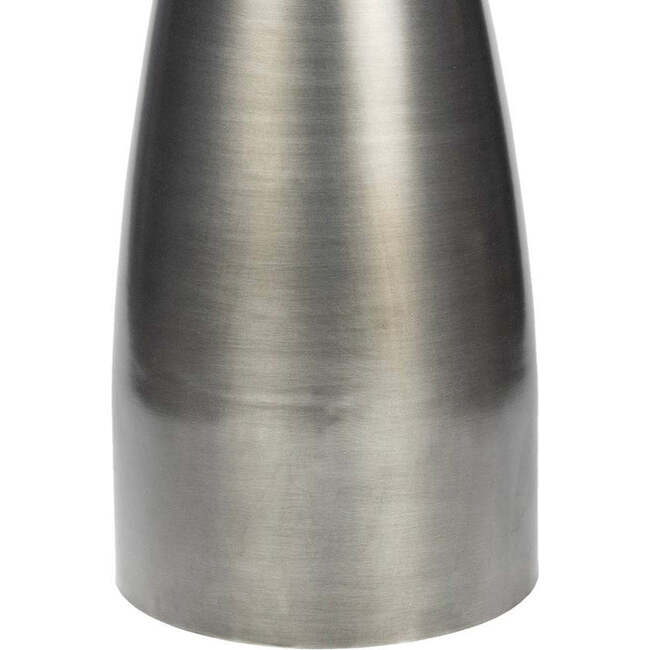 Otto 18" Modern Rustic Round Wood/Metal Accent Table, Honey Wood/Oxidized Nickel - Accent Tables - 5