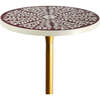 Nysha 25" Modern Bohemian Metal/Resin Inlay Top Pedestal Drink Table and Decorative End Table, Purple/White - Accent Tables - 4 - thumbnail