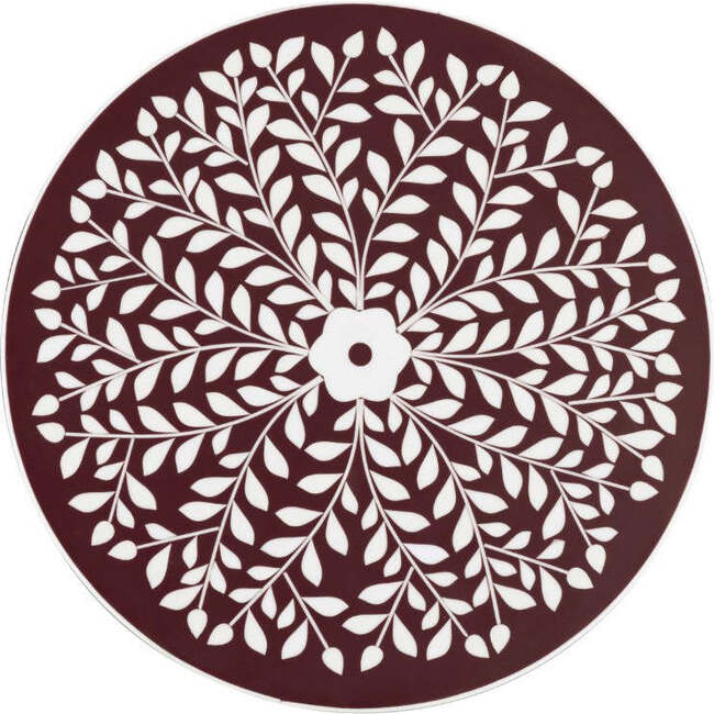 Nysha 25" Modern Bohemian Metal/Resin Inlay Top Pedestal Drink Table and Decorative End Table, Purple/White - Accent Tables - 7