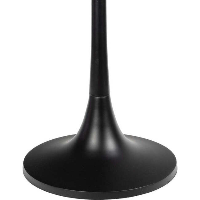 Nysha 25" Modern Bohemian Metal/Resin Inlay Top Pedestal Drink Table and Decorative End Table, Black/White - Accent Tables - 4