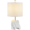 Koda 17.5" Eclectic Southwestern Resin/Iron Elephant LED Kids' Table Lamp, White - Lighting - 1 - thumbnail
