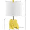 Koda 17.5" Eclectic Southwestern Resin/Iron Elephant LED Kids' Table Lamp, Yellow - Lighting - 3
