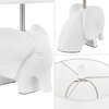 Koda 17.5" Eclectic Southwestern Resin/Iron Elephant LED Kids' Table Lamp, White - Lighting - 4