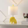 Koda 17.5" Eclectic Southwestern Resin/Iron Elephant LED Kids' Table Lamp, Yellow - Lighting - 6
