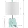Koda 17.5" Eclectic Southwestern Resin/Iron Elephant LED Kids' Table Lamp, Turquoise - Lighting - 3