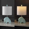 Koda 17.5" Eclectic Southwestern Resin/Iron Elephant LED Kids' Table Lamp, Turquoise - Lighting - 5