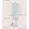 Kairi 21" Modern Shabby Chic Resin/Iron Happy Elephant LED Kids' Table Lamp with Phone Stand, White - Lighting - 2