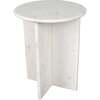 Javier 17.75" Contemporary Natural Marble Handmade X-Shaped End Table, White - Accent Tables - 1 - thumbnail