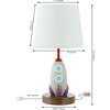 Houston 17.5" Coastal Style Iron/Resin Rocket LED Kids' Table Lamp with Phone Stand and USB Charging Port, Multi-Color - Lighting - 3