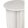 Javier 17.75" Contemporary Natural Marble Handmade X-Shaped End Table, White - Accent Tables - 4