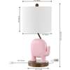 Ellie 20.25" Bohemian Designer Iron/Resin Elephant LED Kids' Table Lamp with Phone Stand and USB Charging Port, Pink - Lighting - 3