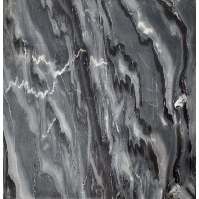 Felix 15.5" Contemporary Natural Marble Handmade Cube End Table, Black/White - Accent Tables - 6