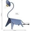 Bradley 16" Modern Industrial Iron Brachiosaurus LED Kids' Lamp, Blue - Lighting - 3 - thumbnail