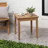 Archer 18.9" Modern Classic Square Slatted Solid Acacia Wood Indoor/Outdoor Adirondack Side Table, Light Teak - Accent Tables - 2