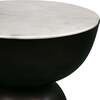 Atarah 20" Contemporary Natural Marble/Metal Handmade Hourglass End Table, Black/White - Accent Tables - 5 - thumbnail
