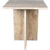 Cecil 18.5" Contemporary Natural Marble Handmade T-Shaped End Table, Travertine - Accent Tables - 5