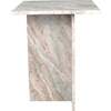 Cecil 18.5" Contemporary Natural Marble Handmade T-Shaped End Table, Gray/Beige - Accent Tables - 4