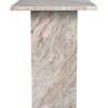 Cecil 18.5" Contemporary Natural Marble Handmade T-Shaped End Table, Gray/Beige - Accent Tables - 5