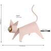 Penelope 11.75" Modern Industrial Iron Feline LED Kids' Lamp, Pink - Lighting - 3 - thumbnail
