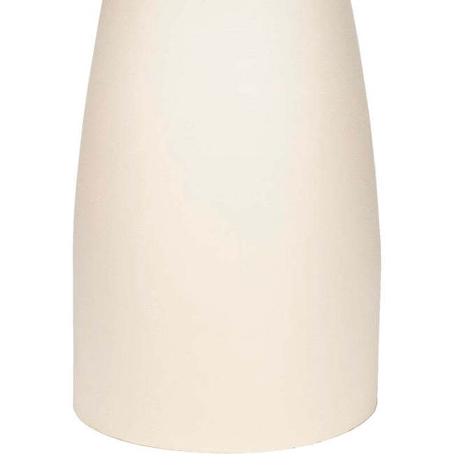 Otto 18" Modern Rustic Round Wood/Metal Accent Table, Walnut Wood/Warm Ivory - Accent Tables - 5