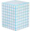 Callista 18" Modern Bohemian Ceramic Tiled Rectangle End Table, White/Neon Blue - Accent Tables - 1 - thumbnail