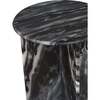 Javier 17.75" Contemporary Natural Marble Handmade X-Shaped End Table, Black/Gray - Accent Tables - 4