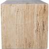 Felix 15" Contemporary Natural Marble Handmade Cube End Table, Travertine - Accent Tables - 5