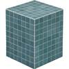 Callista 18" Modern Bohemian Ceramic Tiled Rectangle End Table, Teal Blue/White - Accent Tables - 1 - thumbnail