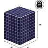 Callista 18" Modern Bohemian Ceramic Tiled Rectangle End Table, Navy/White - Accent Tables - 4