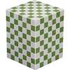 Callista 18" Modern Bohemian Ceramic Tiled Rectangle End Table, Green/Light Gray - Accent Tables - 1 - thumbnail