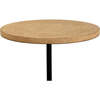 Calix 23.5" Contemporary Minimalist Metal/Cork Round End Table, Light Brown/Black - Accent Tables - 3