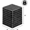 Callista 18" Modern Bohemian Ceramic Tiled Rectangle End Table, Black/White - Accent Tables - 4 - thumbnail