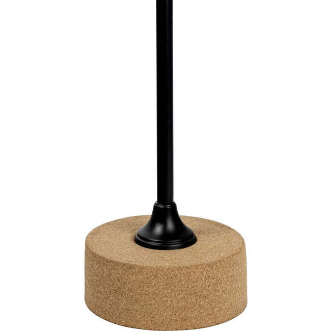 Calix 23.5" Contemporary Minimalist Metal/Cork Round End Table, Light Brown/Black - Accent Tables - 6