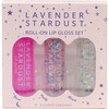 Lavender Stardust Roll On Lip Gloss Trio Box Set Rose Party Vanilla - Beauty - 1 - thumbnail