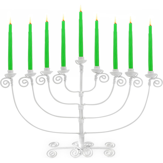 Licht Wire Twirly Menorah, Snow