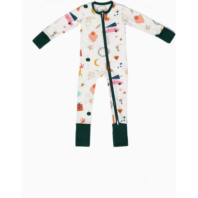 Mod Holiday Zipper Footie Pajamas