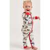 Holiday Toile Zipper Footie Pajamas - Footie Pajamas - 2 - thumbnail