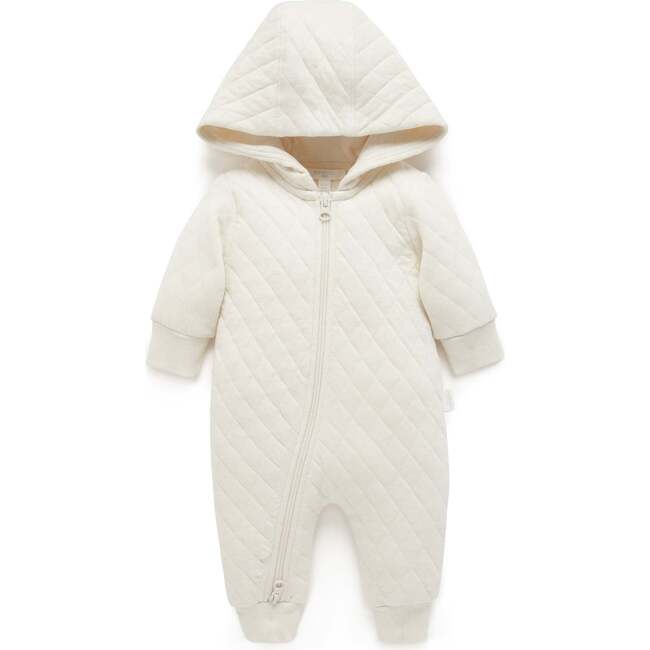 Quilted Hooded Coverall Wheat Melange