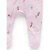 Embroidered Fleece Footie Winter Fruits Broderie - Rompers - 4