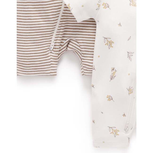 2 Pack Short Zip Romper Vanilla Wattle Bee - Rompers - 4